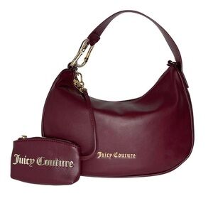 Juicy Couture Wine Shoulder Bag with Pouch
